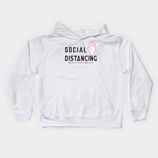 SOCIAL DISTANCING - ON LIGHT COLORS Kids Hoodie